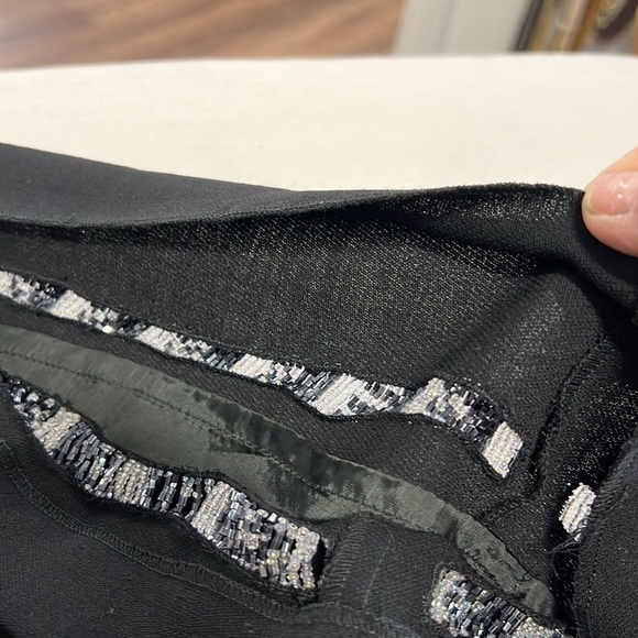 Valentino Black Wool Pull Over Beaded Accent Blouse Size 12 - Picture 7 of 14